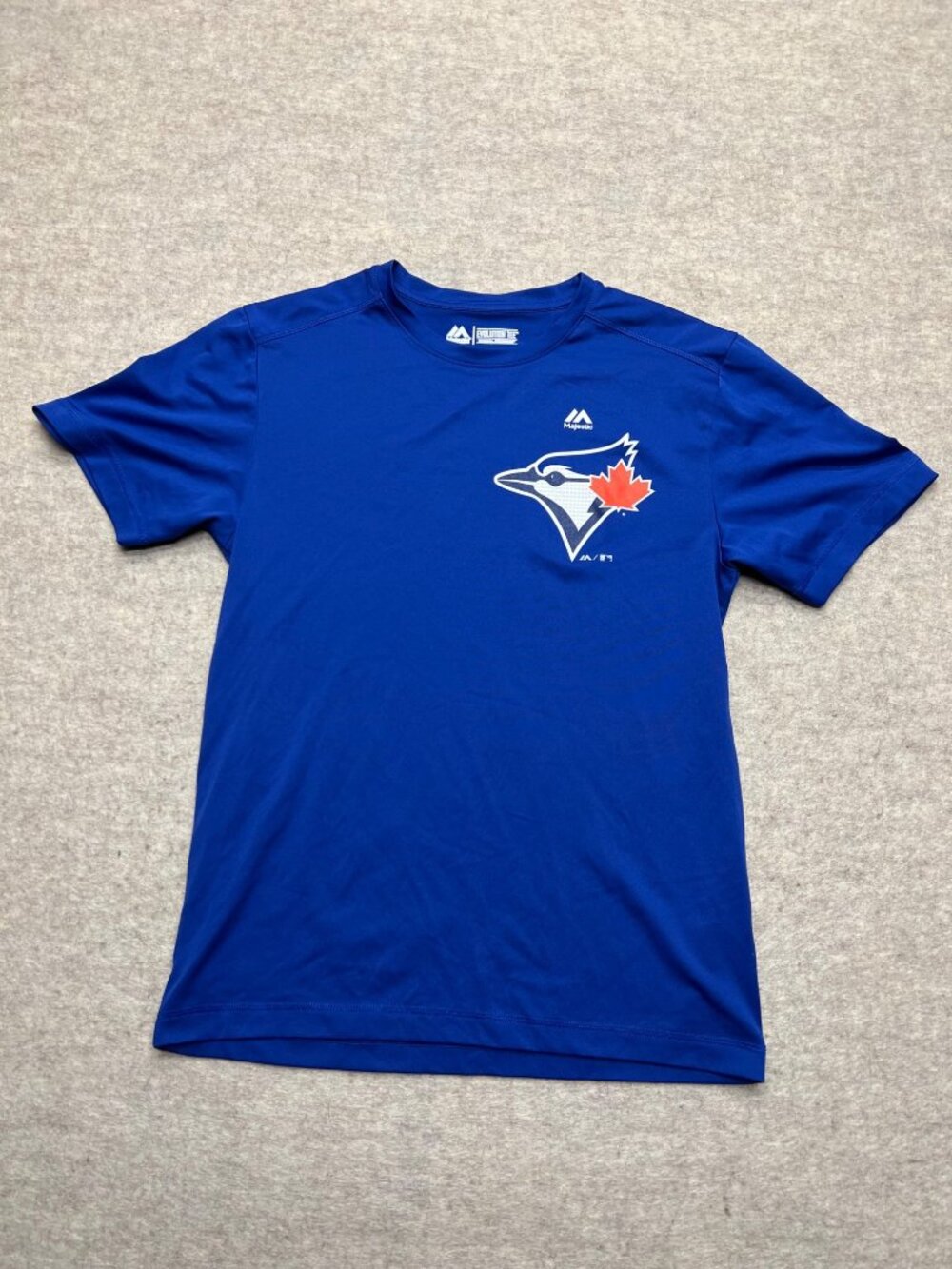 Toronto Blue Jays Majestic Tee Shirt Athletic Active MLB Small Baseball Canada